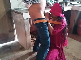 Indian housewife enjoys taking her husband's penis in her mouth