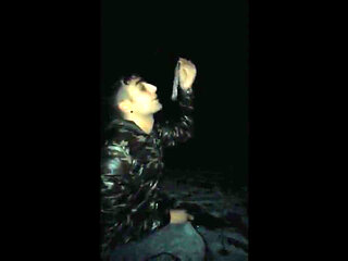 Swallowing Cum From Straight Friends Condom in the Camp and Quick Jerk off