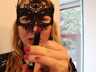 Testing different lipsticks