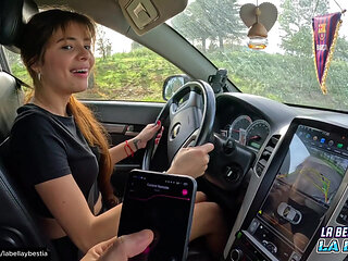 18-year-old Womandriving Her Car While Her Vagina Vibrates We End up Fucking Anal in Public Hot!!!