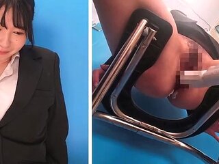 Japanese teen toys tight pussy before fucking