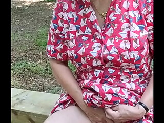 Another wank in public gardens