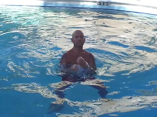 SHADOW BOXING IN THE POOL