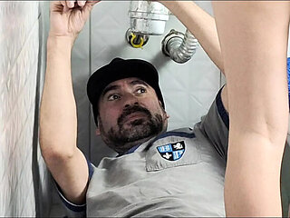 Skinny Redhead Latina Gets Fucked Hard By Plumber - Amateur Blowjob & Cumshot