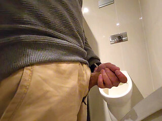 Flashing, wank, cum, and piss