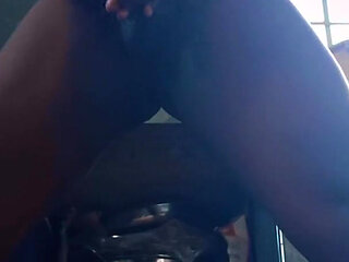 House Boy Maid Jerking off to Millionaire Madam Being Pounded and Rimmed by Her Coworker