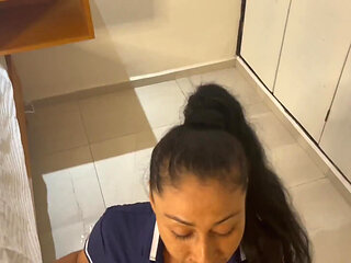 The policewoman wants your hard cock in her mouth