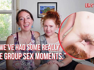 Hot Lesbian Threesome - Rue & Aisling Fingering & Eating Pussy in HD