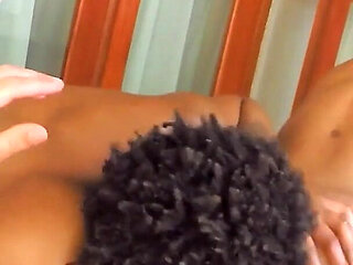 Amateur Homemade Threesome with Two African Ebony Babes!