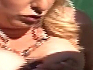 Blonde Chunky MILF with Big Tits Outdoor Fucked by a Big Black Cock