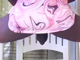 Shaking Ass in a Chair While My Skirt Rides up