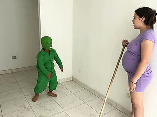 Horny Monster Fucks Pregnant Latina Hard - Anal & Blowjob with Julianaburning