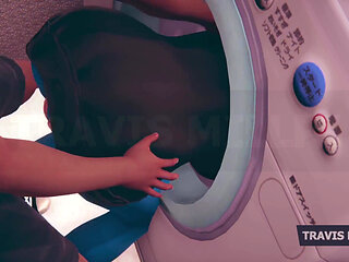 Redhead Stuck in Washing Machine Sexy Rescue & Locker Room Tease (3d Animation)