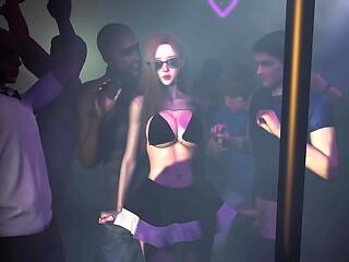 Fucked hot pussy at the club l Group sex 3D animation Hentai