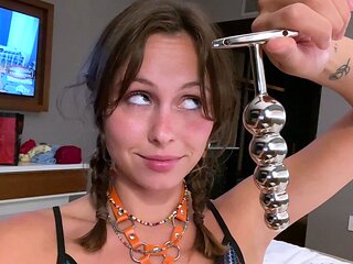 Hot teen lauryn may solo toying