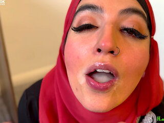 Aaliyah Yasin Tries Not to Swallow Her Stepbrothers Cum