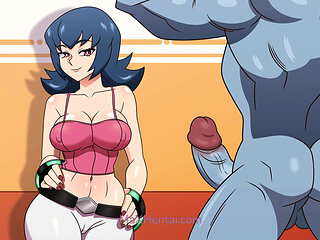 Sabrina from Pokemon Destroyed by Monster Black Cock (Cartoon Sex)