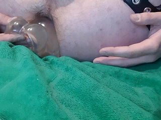 huge dildo makes me cum in a cage