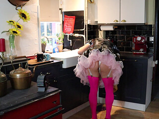 Sissy Dee Should Be Washing, but She Is Enjoying the Bubbles Too Much