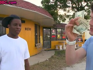 Pulled black dude buttfucked by stranger