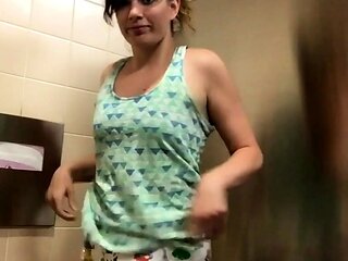 Cute curly brunette solo webcam masturbation
