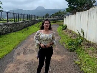 Latest outdoor exposed and tease video