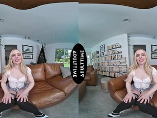 Blonde beauty Haley Spades seduces her man Oliver Davis with a great sex