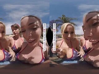 Naughty America 4th of July Fun with Three Sexy Babes: Big Tits, Big Ass  Blowjob VR Porn