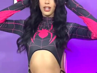 Big Dildo Deep Anal 23 Year Old  Trans  - Well-endowed TS Solo Action Young