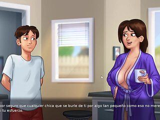 I end up kissing me with my stepmom - summertime saga