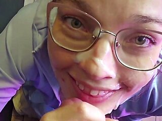 Draining him at the gloryhole