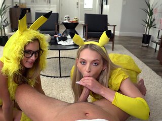 Three cute babies in a hot ffm threesome with Seth Gamble