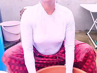 Sexy boobs Maid'_s daughter with house owner hardcore fucking telugu dirty talks.