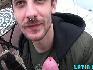 Handjob Under A Bomber Jacket