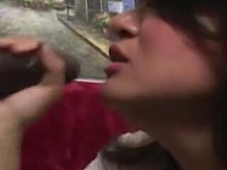 Busty Asian Babe Sucking Big Black Cock Until Cum in Mouth