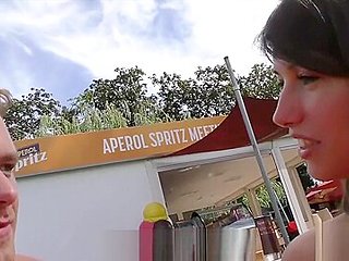 HUNT4K. Slender teen 18+ tries outdoor anal sex while c...