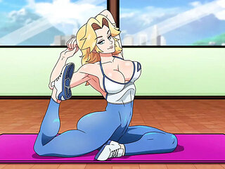 Blonde MILF Sue Sucks Big Cock in Uncensored Marvel Yoga Hentai