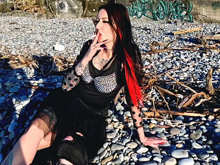 I like to smoke and look at the sea with my human ashtray next to me. Cigarette smoking fetish