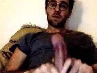 French Stud Shoots a Big Load - Amateur Webcam Solo