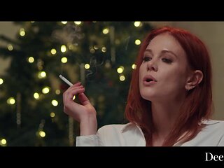 Redhead bitch letting this big black cock boss fuck her hard