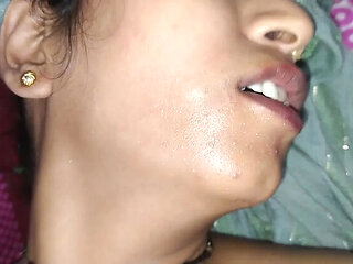 Desi Wife Lucky Blowjob and Creampie with Big Natural Tits and Huge Ass