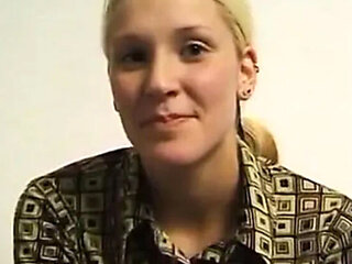 German Blonde Babe Masturbates Hairy Pussy After Pick Up - Fingering & Jerking Off