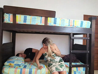 Stepmom Fucks Stepson Hard In Stormy Night - Rough Doggystyle & Deepthroat
