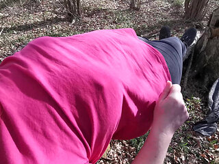 Titslaping in the Woods