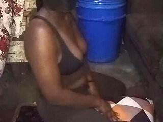 Hot Ebony Babe on Yoga