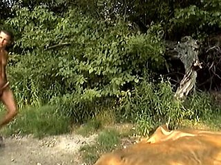 Hot Redhead Doll Rides Big Dick in the Jungle