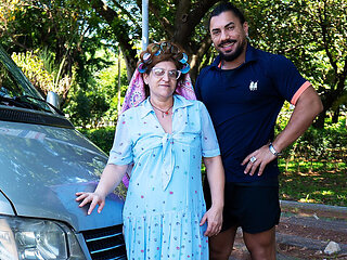 Chubby Mature Gets Ass Destroyed in My Driving Bus