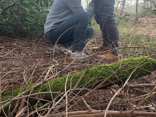 Real amateur Milf wife in the woods.