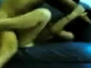 Amateur Asian Couple on a Blue Sofa