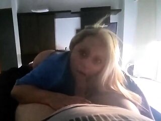 Hardcore double blonde blowjob